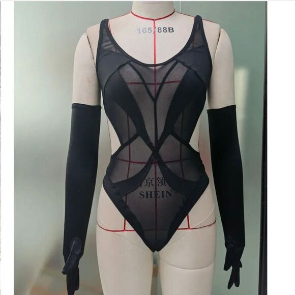 Women's Sexy Lingerie Lace One Piece Mesh Babydoll Teddy See Through Bodysuit - Picture 5 of 7